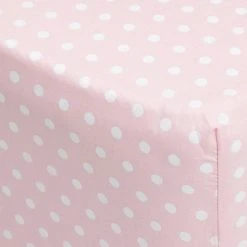 Dunelm Pink Polka Dot 25cm Fitted Sheet Polycotton, Spotted, Fitted Sheets -Eve Home And Furniture Shop 1000071226 alt01