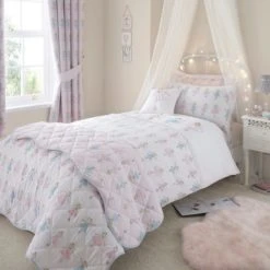 Dunelm Fairies Pink Duvet Cover and Pillowcase Set Polycotton, Duvet Cover Sets -Eve Home And Furniture Shop 1000074877 alt05