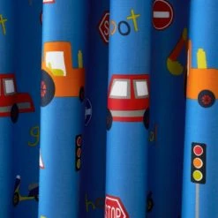 Dunelm Transport Blue Blackout Eyelet Curtains Kids -Eve Home And Furniture Shop 1000076038 alt03