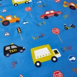 Dunelm Transport Blue Duvet Cover Set Reversible, Duvet Cover Sets, Polycotton -Eve Home And Furniture Shop 1000076041 alt05