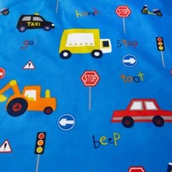 Dunelm Transport Blue Duvet Cover Set Reversible, Duvet Cover Sets, Polycotton -Eve Home And Furniture Shop 1000076041 alt06