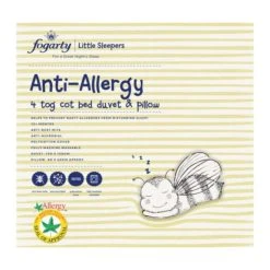 Fogarty Little Sleepers Anti Allergy 4 Tog Cot Bed Duvet and Pillow Set White, Cotton, Duvets -Eve Home And Furniture Shop 1000086380 alt04