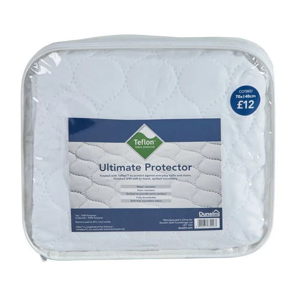 Dunelm Teflon Children's Mattress Protector Water Resistant, Mattress Protectors, White 4 Dunelm Teflon Children's Mattress Protector Water Resistant, Mattress Protectors, White - Image 4
