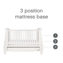 Tutti Bambini White Lucas Cot Bed Wood, Kids Cots -Eve Home And Furniture Shop 1000103307 alt03