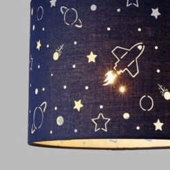 Dunelm Space Laser Cut Glow in the Dark Light Shade Light Shades, Contemporary -Eve Home And Furniture Shop 1000109411 alt01