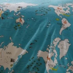 Dunelm My World Reversible Duvet Cover and Pillowcase Set Animals, Blue, Duvet Cover Sets -Eve Home And Furniture Shop 1000109424 alt03