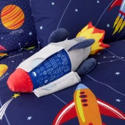 Dunelm Space Rocket Plush Soft Toys, Patterned, Polyester -Eve Home And Furniture Shop 1000109496 alt01