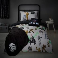 Disney Star Wars Glow in the Dark Duvet Cover and Pillowcase Set Polycotton, Duvet Cover Sets, Reversible -Eve Home And Furniture Shop 1000112967 alt02