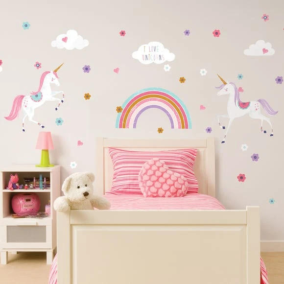 Dunelm Glitter Unicorn Wall Sticker Canvases Prints and Wall Art, Plastic 2 Dunelm Glitter Unicorn Wall Sticker Canvases Prints and Wall Art, Plastic - Image 2