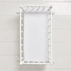 Dunelm Pack of 2 White 100% Cotton Jersey Crib Fitted Sheets Plain, Brushed Cotton -Eve Home And Furniture Shop 1000118873 alt01