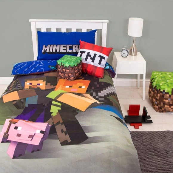 Minecraft Goodguys Single Duvet Cover and Pillowcase Set Duvet Cover Sets, Polycotton, Reversible 2 Minecraft Goodguys Single Duvet Cover and Pillowcase Set Duvet Cover Sets, Polycotton, Reversible - Image 2
