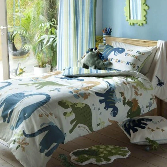 Catherine Lansfield Dino Pencil Pleat Curtains Polyester, Patterned 5 Catherine Lansfield Dino Pencil Pleat Curtains Polyester, Patterned - Image 5