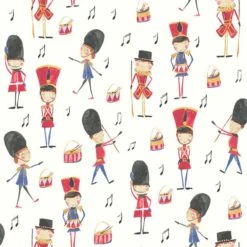 Arthouse Drummer Boy Red Wallpaper Paper, Patterned -Eve Home And Furniture Shop 1000135129 alt01