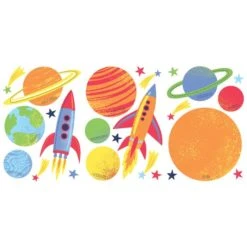 Dunelm Space Wall Stickers Kids, Canvases Prints and Wall Art, Plastic -Eve Home And Furniture Shop 1000137132 alt01