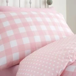 Dunelm Gingham Pink Duvet Cover and Pillowcase Set Reversible, Duvet Cover Sets, Polycotton 19 Dunelm Gingham Pink Duvet Cover and Pillowcase Set Reversible, Duvet Cover Sets, Polycotton -Eve Home And Furniture Shop 1000140439 alt01