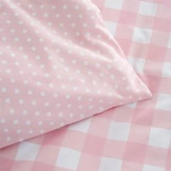 Dunelm Gingham Pink Duvet Cover and Pillowcase Set Reversible, Duvet Cover Sets, Polycotton 21 Dunelm Gingham Pink Duvet Cover and Pillowcase Set Reversible, Duvet Cover Sets, Polycotton -Eve Home And Furniture Shop 1000140439 alt03