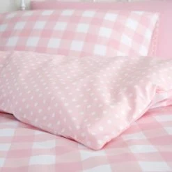 Dunelm Gingham Pink Duvet Cover and Pillowcase Set Reversible, Duvet Cover Sets, Polycotton 22 Dunelm Gingham Pink Duvet Cover and Pillowcase Set Reversible, Duvet Cover Sets, Polycotton -Eve Home And Furniture Shop 1000140439 alt04