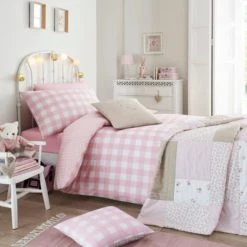 Dunelm Gingham Pink Duvet Cover and Pillowcase Set Reversible, Duvet Cover Sets, Polycotton 18 Dunelm Gingham Pink Duvet Cover and Pillowcase Set Reversible, Duvet Cover Sets, Polycotton -Eve Home And Furniture Shop 1000140439 main