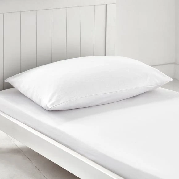 1000142642_alt01.jpg Dunelm Jersey White 100% Cotton Cot Bed / Toddler Pillowcase Pillowcases, Plain -Eve Home And Furniture Shop 1000142642 alt01