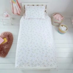 Dunelm Unicorn Dreams 100% Cotton Cot Bed Duvet Cover and Pillowcase Set Animals, Duvet Cover Sets -Eve Home And Furniture Shop 1000142663 alt01