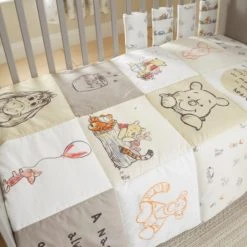 Disney Winnie the Pooh 4 Tog Cot Quilt Cotton, Character, Embroidered 9 Disney Winnie the Pooh 4 Tog Cot Quilt Cotton, Character, Embroidered -Eve Home And Furniture Shop 1000150120 alt02