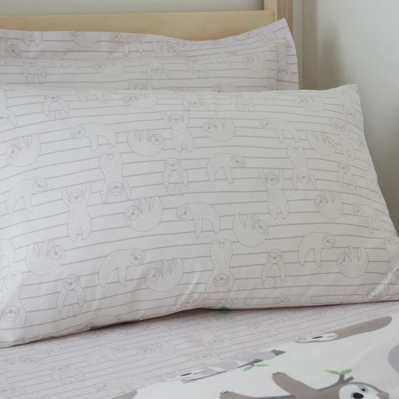 Dunelm Sloth Duvet Cover and Pillowcase Set Polycotton, Natural, Duvet Cover Sets 5 Dunelm Sloth Duvet Cover and Pillowcase Set Polycotton, Natural, Duvet Cover Sets - Image 5