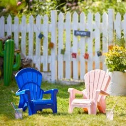 Dunelm Kids Navy Fan Chair Kids Chair, Polypropylene, Plain -Eve Home And Furniture Shop 1000159474 alt01