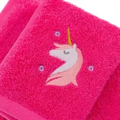 Dunelm Unicorn Pink Towel Cotton, Towels -Eve Home And Furniture Shop 1000160587 alt02