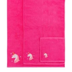 Dunelm Unicorn Pink Towel Cotton, Towels -Eve Home And Furniture Shop 1000160587 alt04