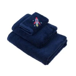 Dunelm Space Blue Towel Cotton, Towels, Plain -Eve Home And Furniture Shop 1000160589 alt01