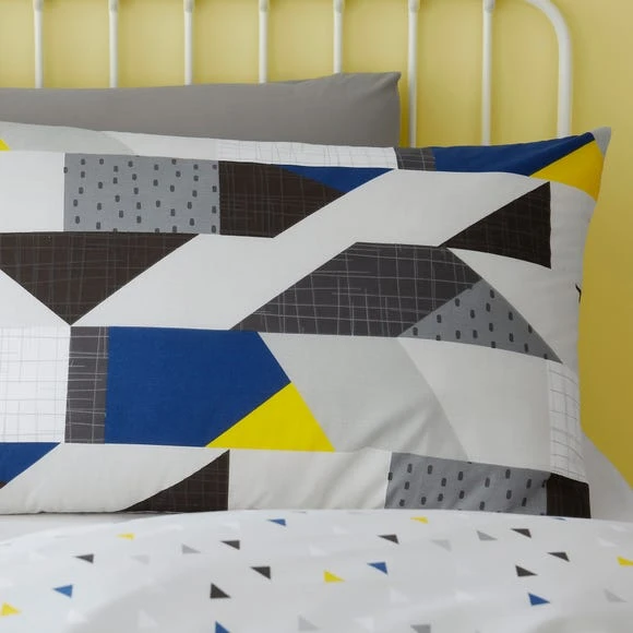 Dunelm Graphic Geo 100% Cotton Duvet Cover and Pillowcase Set Duvet Cover Sets, Geometric, Grey 6 Dunelm Graphic Geo 100% Cotton Duvet Cover and Pillowcase Set Duvet Cover Sets, Geometric, Grey - Image 6