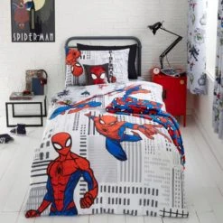 Disney Marvel Spider-Man Pencil Pleat Blackout Curtains Polycotton, Grey, Character 11 Disney Marvel Spider-Man Pencil Pleat Blackout Curtains Polycotton, Grey, Character -Eve Home And Furniture Shop 1000160612 alt04
