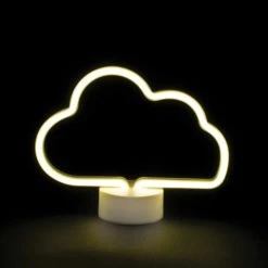 Dunelm Neon White Cloud LED Lamp Table Lamps, Natural History Museum Modern Skandi -Eve Home And Furniture Shop 1000160814 alt01