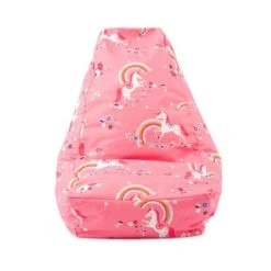 Dunelm Unicorn Pink Relaxer Bean Bag Patterned, Beanbags, Cotton -Eve Home And Furniture Shop 1000160833 alt03