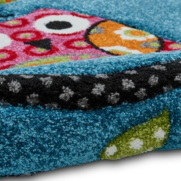 Dunelm Blue Owls Rug Polyester, Animals, Rugs 9 Dunelm Blue Owls Rug Polyester, Animals, Rugs - Image 9