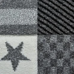 Dunelm Grey Stars and Stripes Rug Rugs, Patterned, Polyester -Eve Home And Furniture Shop 1000161029 alt04