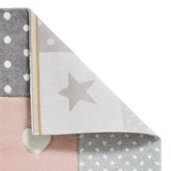 Dunelm Pink Stars, Hearts and Polka Dot Rug Rugs, Polyester, Patterned -Eve Home And Furniture Shop 1000161030 alt02