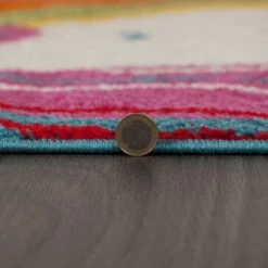 Dunelm Unicorn Rainbow Rug Rugs, Polypropylene, Patterned -Eve Home And Furniture Shop 1000161287 alt02