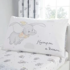 Disney Dumbo 100% Cotton Cot Bed / Toddler Duvet and Pillowcase Set Duvet Cover Sets, Printed, Reversible -Eve Home And Furniture Shop 1000164186 alt04