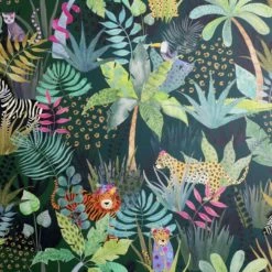 Arthouse Hidden Jungle Emerald Wallpaper Kids, Paper -Eve Home And Furniture Shop 1000166937 alt01