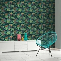 Arthouse Hidden Jungle Emerald Wallpaper Kids, Paper -Eve Home And Furniture Shop 1000166937 main