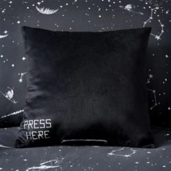 Dunelm Black Space Dinosaur Single Duvet Cover and Pillowcase Set Duvet Cover Sets, Reversible, Printed -Eve Home And Furniture Shop 1000167402 alt06