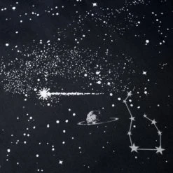 Dunelm Black Space Dinosaur Blackout Eyelet Curtains Printed, Polycotton -Eve Home And Furniture Shop 1000167404 alt05