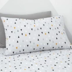 Dunelm Elements Geosaurus 100% Cotton Fitted Sheet Fitted Sheets, MultiColoured, Printed -Eve Home And Furniture Shop 1000167429 alt01