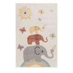 Dunelm Multicoloured Elephants Rug Kids, Rugs, Polypropylene 9 Dunelm Multicoloured Elephants Rug Kids, Rugs, Polypropylene -Eve Home And Furniture Shop 1000167777 alt01
