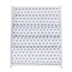 Lloyd Pascal White and Grey Heart Bookcase Wood, Kids Bookcase -Eve Home And Furniture Shop 1000168409 alt01