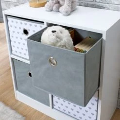 Lloyd Pascal Grey Heart 4 Cube Storage Unit Wood -Eve Home And Furniture Shop 1000168415 alt01