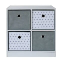 Lloyd Pascal Grey Heart 4 Cube Storage Unit Wood -Eve Home And Furniture Shop 1000168415 alt05