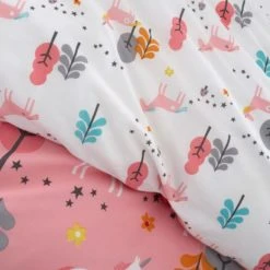Cosatto Unicornland 100% Cotton Duvet Cover and Pillowcase Set Kids, Reversible, Pink -Eve Home And Furniture Shop 1000168870 alt03