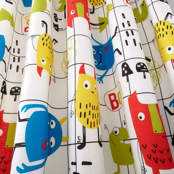 Cosatto Monster Mob Pencil Pleat Curtains Cotton, Kids 3 Cosatto Monster Mob Pencil Pleat Curtains Cotton, Kids - Image 3